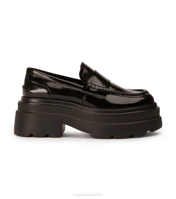 Slipper mit Absatz| de Tony Bianco Frauen Freizeitschuhe von Zomp Schwarz hochglänzend 4624363